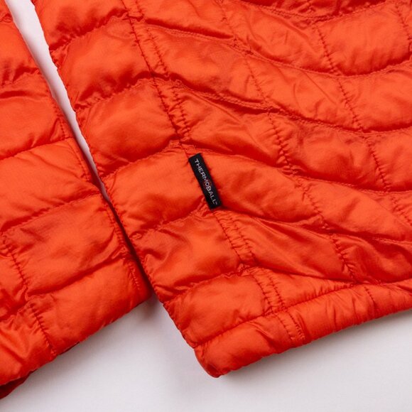 The North Face Thermoball Puffer Jacket Men's XL Orange Lightweight Full Zip - Picture 10 of 16